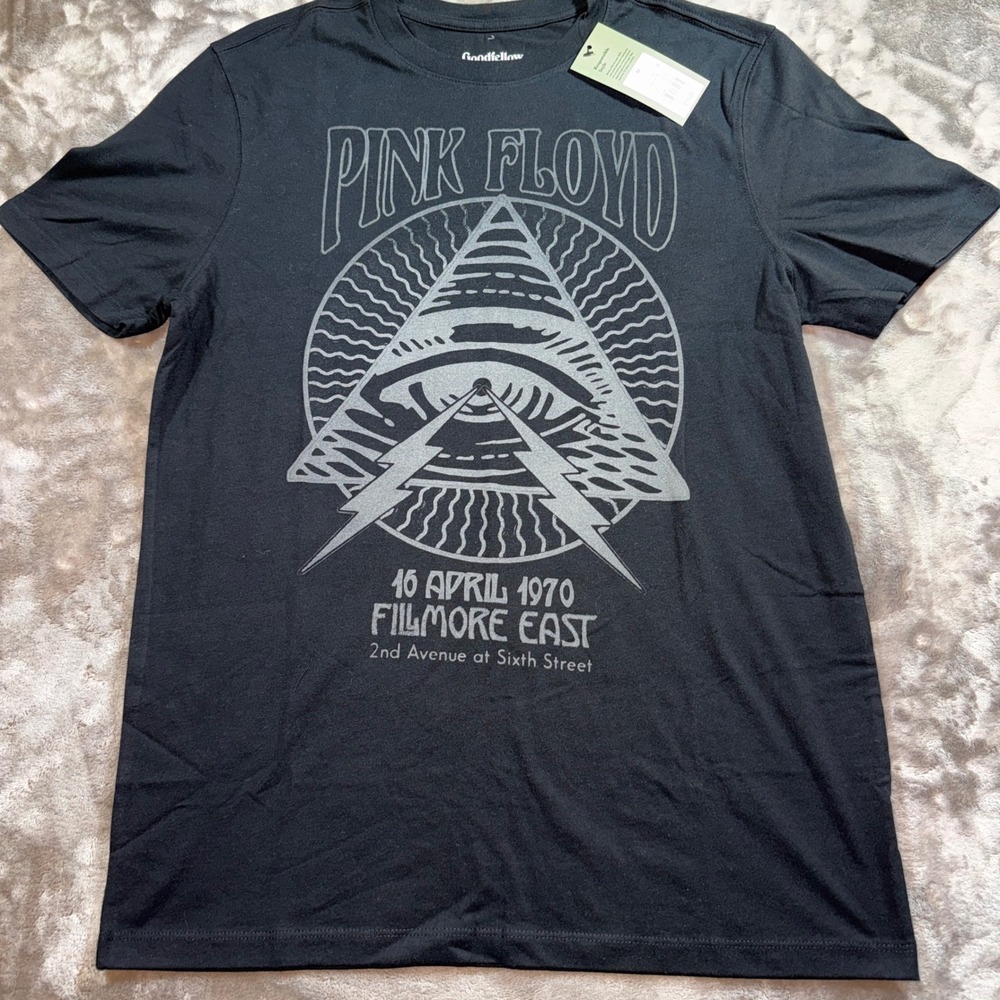 Goodfellow Pink Floyd T-Shirt Men M Black NEW Fillmore East 1970 Graphic Tee‎